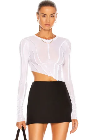 Sami Miro Asymmetric Baby Rib Tee in - . Size L (also in M, S, XL, XS).