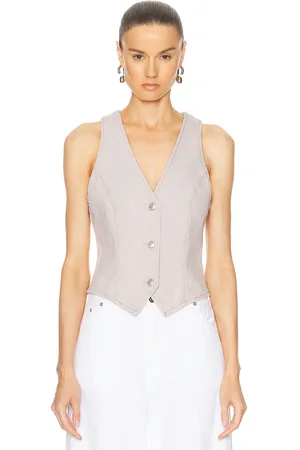 AGOLDE Heller Vest in - Light Grey. Size M (also in S, XS).