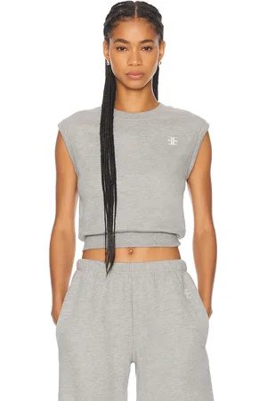 ÉTERNE Sleeveless Crewneck Top in - Grey. Size S (also in XS).
