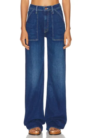 Mother The Patch Maven Heel in - Denim-Medium. Size 26 (also in 27, 28, 30).