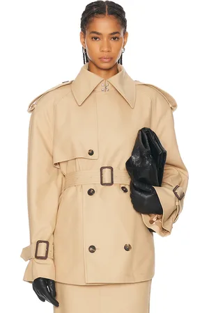 WARDROBE.NYC Cropped Trench in - Beige. Size L (also in M).