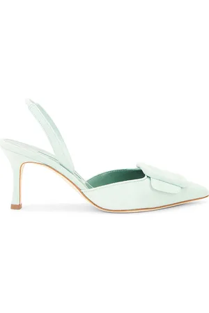 Manolo Blahnik Maysli 70 Suede Pump in - Mint. Size 35 (also in ).