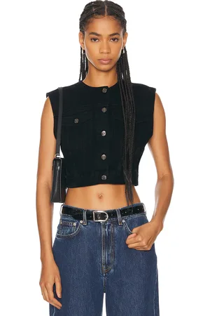AGOLDE Leo Vest in - Black. Size S (also in XS).