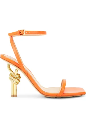 Bottega Veneta Knot Sandal in - Orange. Size 36.5 (also in 36, 39.5, 40, 41).