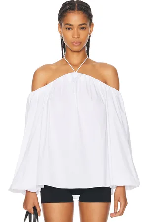 SIMON MILLER Oleander Poplin Top in - White. Size L (also in ).