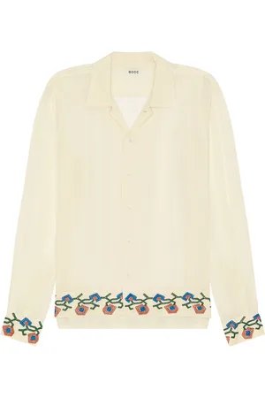 BODE Flowering Liana Longsleeve Shirt in - Cream. Size L (also in ).