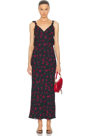 LPA Eliana Midi Dress in - Black. Size XS (also in ).