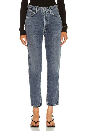AGOLDE Fen High Rise Relaxed Taper in - Denim-Medium. Size 23 (also in ).