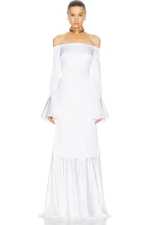 Caroline Constas Zarina Off Shoulder Trumpet Gown in - White. Size S (also in ).