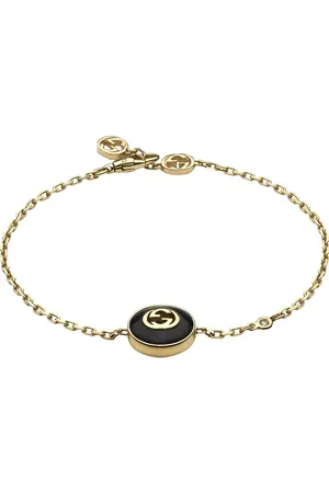 Gucci Black Onyx Diamond Pendant Bracelet in - Metallic Gold. Size 16cm (also in 17cm).