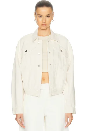 GRLFRND Amelia Oversized Cinched Waist Jacket in - Beige. Size L (also in XL).