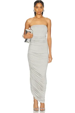 Norma Kamali Strapless Diana Gown in - Grey. Size S (also in XL, XS).