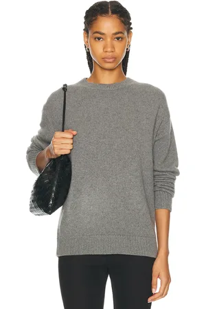 THE ELDER STATESMAN Simple Crew Sweater in - Grey. Size XS (also in ).