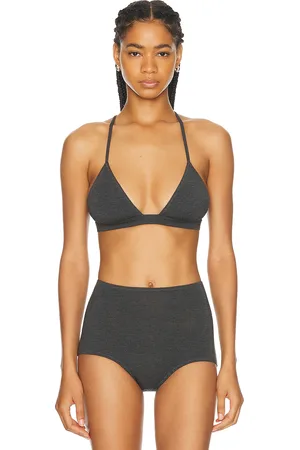 Norma Kamali Triangle Bra in - Charcoal. Size M (also in S, XS).