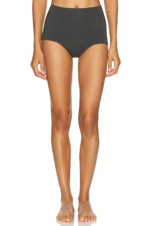 Norma Kamali Boy Panty in - Charcoal. Size L (also in M, S, XS).