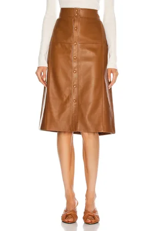 Saint Laurent High Waisted Skirt in - Brown. Size 34 (also in ).