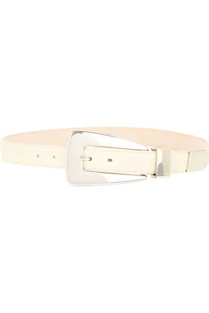 Khaite Lucca Antique Silver 30mm Belt in - Ivory. Size 80 (also in 85, 90).