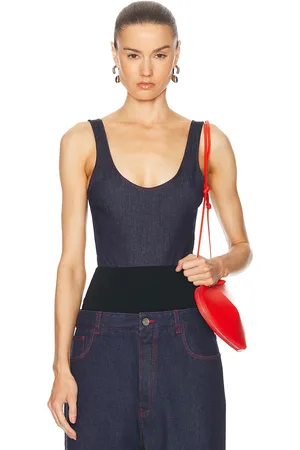 Alaïa Tank Top Bodysuit in - Navy. Size 38 (also in 40, 42).