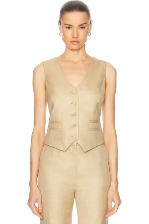 GABRIELA HEARST Coleridge Vest in - Tan. Size 40 (also in ).