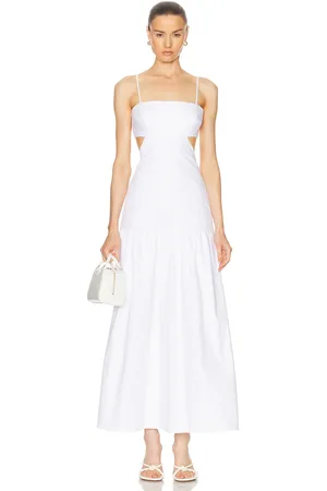 Adriana Degreas Solid Cut Out Long Dress in - Ivory. Size M (also in ).