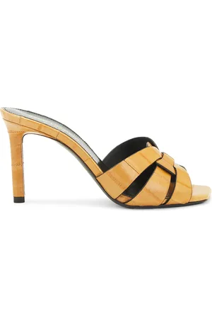 Saint Laurent Tribute Mule Sandal in - Brown. Size 36 (also in 36.5, 37, 37.5, 38, 38.5, 39, 39.5, 40, 41).