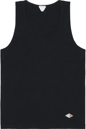 Bottega Veneta Compact Cotton Rib Jersey Tank Top in - Black. Size L (also in M, S, XL/1X).