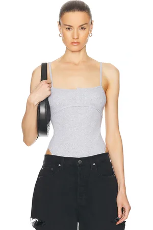 GRLFRND Rib Cami Bodysuit in - Grey. Size XL (also in ).