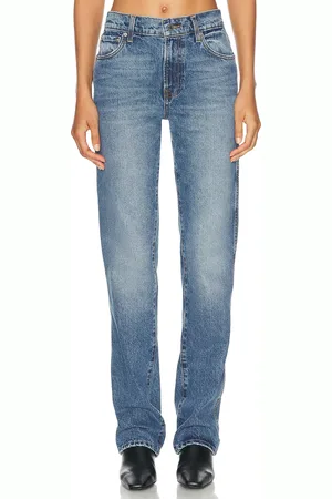 GRLFRND Isabel Low Rise Straight in - Denim-Medium. Size 25 (also in 30, 31, 32).