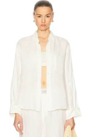 Citizens of Humanity Kayla Shrunken Shirt in - Ivory. Size XS (also in ).