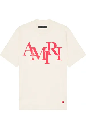 AMIRI Staggered Tee in - Cream. Size L (also in ).