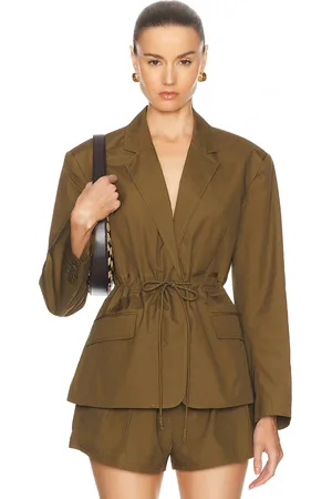 ULLA JOHNSON Marisol Jacket in - Olive. Size XL (also in ).