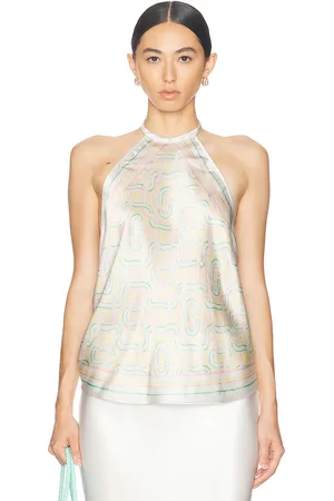 Casablanca Scarf Top in - Cream. Size 40 (also in ).