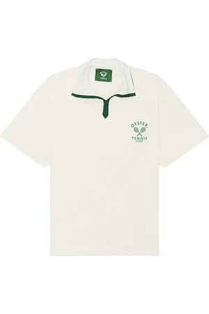 OYSTER Tennis Club On Court & Off Court Polo in - White. Size L (also in M, S, XL/1X).