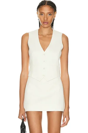 WARDROBE.NYC Tailored Vest in - Cream. Size XXS (also in ).