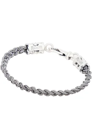 EMANUELE BICOCCHI Tiny Braided Bracelet in - Metallic Silver. Size L (also in S).