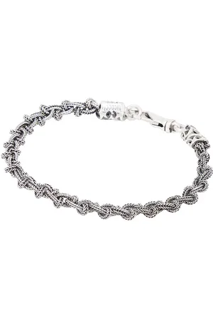 EMANUELE BICOCCHI Tiny Braided Knot Bracelet in - Metallic Silver. Size L (also in M, S).