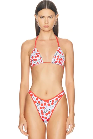 Heavy Manners X Elsa Hosk Double String Bikini Top in - Red. Size XL (also in ).