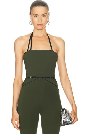 The Attico Halter Tank Top in - Olive. Size 40 (also in ).