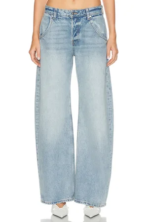 EB DENIM Enzo Midrise Barrel in - Denim-Light. Size 23 (also in 24, 25, 26, 27, 28, 29, 30, 31).