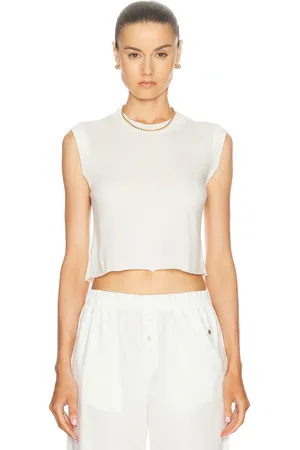 ÉTERNE Cropped Muscle Tank Top in - . Size L (also in M, XL, XS).