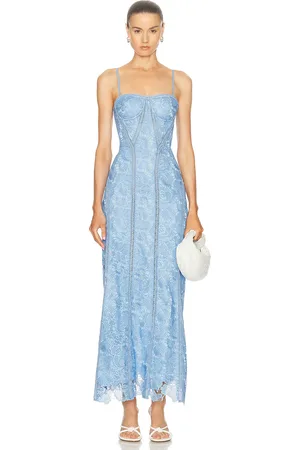 ROCOCO SAND Midi Dress in - Blue. Size L (also in S).