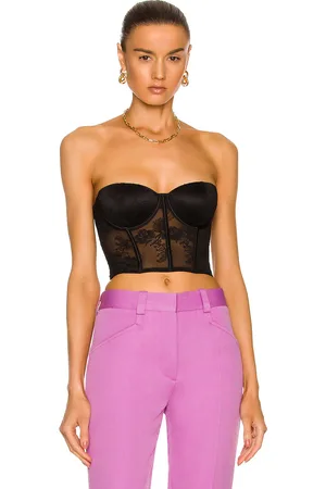 FLEUR DU MAL Bouquet Lace Strapless Bustier Top in - . Size 32B (also in 32D, 36B, 36C, 36D).
