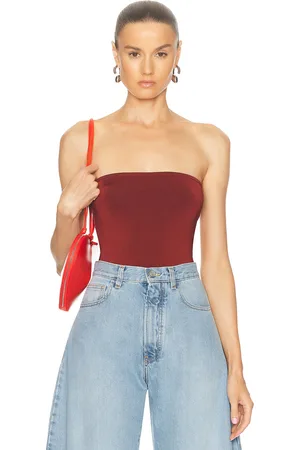 Alaïa Strapless Bodysuit in - Wine. Size 40 (also in ).