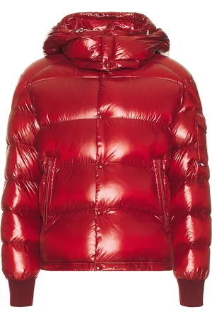 Moncler Maljasset Bomber Jacket in - Red. Size 1 (also in 2, 3, 4).