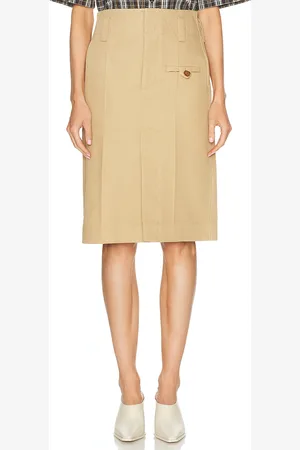 Bottega Veneta Midi Skirt in - Cream. Size 34 (also in 36, 38, 40).