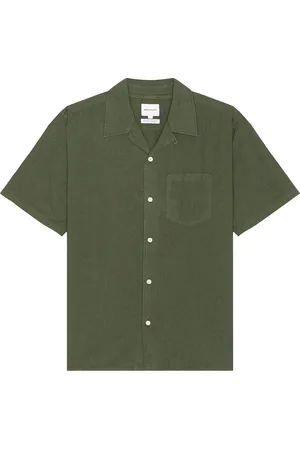 Norse projects Carsten Cotton Tencel Shirt in - Green. Size L (also in S).