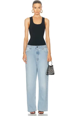 Alaïa Wide Leg Jumpsuit in - Denim-Light. Size 40 (also in 36).
