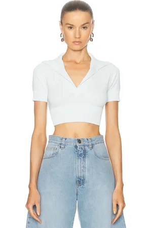 Alaïa Cropped Polo Top in - . Size 38 (also in 40).
