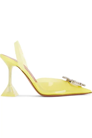 Amina Muaddi Begum 95 Glass Sling Pump in - Yellow. Size 37 (also in ).