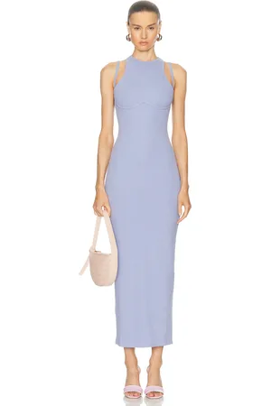 FLEUR DU MAL Strappy Rib Maxi Dress in - Lavender. Size M (also in ).